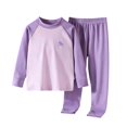 thumbnail image 1 of Elegyee Toddler Boys Thermal Underwear Long Sleeve Top Pants Pajamas Base Layer, Purple, Size 3-4, 1 of 2
