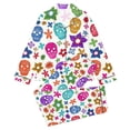 thumbnail image 1 of Elegyee Toddler Girls' Halloween Pajama Sets Long Sleeve Notch Collar Shirt Pants Pjs, White, Size 3-4, 1 of 4