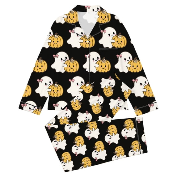 Elegyee Toddler Girls' Halloween Pajamas Cute Long Sleeve Top Pants Sleepwear, Black, Size 3-4