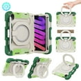 thumbnail image 1 of Elehold 3 Layers Multi-Functional Case for Apple iPad mini 5/mini 4,with Heavy Duty Shock Resistant Rugged Protection Hand Holder Ring Kickstand Protective Case,Rainbowgreen, 1 of 13