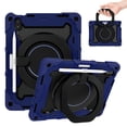 thumbnail image 1 of Elehold 3 Layers Multi-Functional Case Compatible  iPad 10th Generation 10.9" 2022 Case,with Heavy Duty Shock Resistant Rugged Protection Shoulder Strap Ring Kickstand Protective Case,Darkblue, 1 of 17