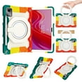thumbnail image 1 of Elehold 3 Layers Multi-Functional Case for Lenovo Tab M11 2024 11 Inch ,with Heavy Duty Shock Resistant Rugged Protection Hand Holder Ring Kickstand Protective Case,Rainbowred, 1 of 9