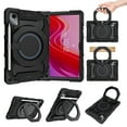 thumbnail image 1 of Elehold 3 Layers Multi-Functional Case for Lenovo Tab M11 2024 11 Inch ,with Heavy Duty Shock Resistant Rugged Protection Hand Holder Ring Kickstand Protective Case,Black, 1 of 9