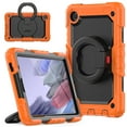 thumbnail image 1 of Elehold 3 Layers Multi-Functional Rugged Case for Galaxy Tab A7 Lite 8.7" SM-T220 T225 T227 8.7 Inch 2021,with Shockproof ResistantShoulder Strap Ring 360 Rotating Kickstand Case, Orange+Black, 1 of 8