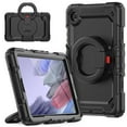 thumbnail image 1 of Elehold 3 Layers Multi-Functional Rugged Case for Galaxy Tab A7 Lite 8.7" SM-T220 T225 T227 8.7 Inch 2021,with Shockproof ResistantShoulder Strap Ring 360 Rotating Kickstand Case, Black, 1 of 8