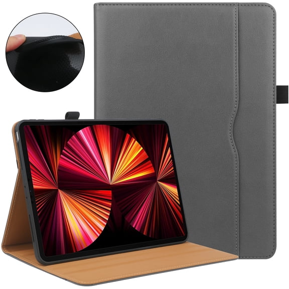 Elehold Case for Samsung Galaxy Tab A9 Plus/A9+ 5G 11 Inch 2023 Model (SM-X210/X216/X218), Multi-Angle Viewing Soft TPU Back Cover with Pocket Auto Wake/Sleep,Gray