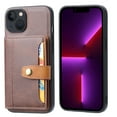 thumbnail image 1 of Elehold Clasp Wallet Case for iPhone 14 Pro 6.1 inch Ultra Slim PU Leather+Soft TPU Shockproof   with Kickstand Folio Flip Card Cash Slot Full Body Protection Case,Coffee, 1 of 6