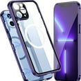 thumbnail image 1 of Elehold Clear Case for iPhone 14 Pro Max Transparent Crystal Clear Plating Edge Hard PC Back Magnetic Absorption MagSafe Camera Lens Protector Shockproof Slim Case For iPhone 14 Pro Max,Purple, 1 of 7