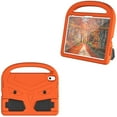 thumbnail image 1 of Elehold Kids Rugges Case Copmaptible with iPad 10th Generation 10.9" 2022, Red Hard PC+Sold TPU with Shock Full Body Protection Kickstand Folio Stand Handle Children Friendly Case, Orange, 1 of 10