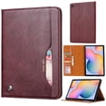 thumbnail image 1 of Elehold Luxury Leather Card Slot  Compatible with Galaxy Tab A7 Lite 8.7" SM-T220 T225 T227 8.7 Inch with Kickstand Shockproof Full body Protection,Winered, 1 of 5
