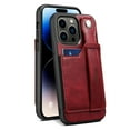 thumbnail image 1 of Elehold Luxury Leather Hand Strap Card Slot Case Compatible with iPhone 14 Pro Max 6.7 Inch with Camera Protection Card Slot Shockproof Kickstand Lanyard for iPhone 14 Pro Max 6.7 inch, Red, 1 of 8