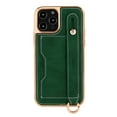 thumbnail image 1 of Elehold Luxury Leather Hand Strap Card Slot Case Compatible with iPhone 14 Pro Max 6.7 Inch with Shockproof Kickstand Lanyard For iPhone 14 Pro Max,Green, 1 of 6