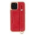 thumbnail image 1 of Elehold Luxury Leather Hand Strap Card Slot Case Compatible with iPhone 14 6.1 Inch with Shockproof Kickstand Lanyard for iPhone 14,Red, 1 of 6