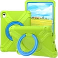 thumbnail image 1 of Elehold Multi-Functional Kids Case for iPad 10th Gen 10.9 inch 2022 with Ring Stand Shockproof Full-Body Rugged Protective Hybrid Case Cover for iPad 10th Generation,Green + Blue, 1 of 7