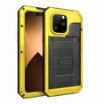 thumbnail image 1 of Elehold Multilayer Metal Case for iPhone 14 Pro 6.1",Hard PC Plastic+PVC Material+EVA New Material Military-Grade Protection Built-in 9H Screen Protector Protective Rugged Heavy Duty Case,Yellow, 1 of 6