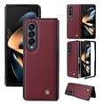 thumbnail image 1 of Elehold PU Leather Case for Samsung Galaxy Z Fold 4 7.6 inch Ultra Slim Luxury Leather and Soft TPU with Shockproof Lens Screen Protection Support Wireless Charging Phone Cover Folding Caser,Winered, 1 of 8