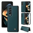 thumbnail image 1 of Elehold PU Leather Case for Samsung Galaxy Z Fold 4 7.6 inch Ultra Slim Luxury Leather and Soft TPU with Shockproof Lens Screen Protection Support Wireless Charging Phone Cover Folding Case,Blue, 1 of 8