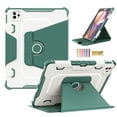 thumbnail image 1 of Elehold Rugged Case Compatible with Apple iPad iPad (10.2-Inch) (9th/8th/7th Generation) Hard PC+Soft TPU with Shockproof Kickstand Full Body Protection,Green, 1 of 18