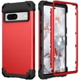 thumbnail image 1 of Elehold Rugged Case for Google Pixel 7 Hard PC Soft Silicone Hybrid Shockproof Scratch-Resistant Anti-Fingerprint Slim Thin Case For Google Pixel 7,Red, 1 of 6