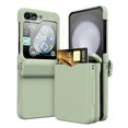 thumbnail image 1 of Elehold for Samsung Galaxy Z Flip 5 Case with Hinge Protector & Outer Screen Protector & Card Slot Holder, Slim Hard PC Shockproof Rugged Case for Samsung Galaxy Z Flip 5,Green, 1 of 6