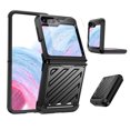 thumbnail image 1 of Elehold for Samsung Galaxy Z Flip 6 Case with Front Screen Protector & Hinge Protection, Ful Body Rugged Protective Phone Case for Galaxy Z Flip6 5G,Black, 1 of 5