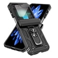 thumbnail image 1 of Elehold for Samsung Galaxy Z Flip 6 Case with Screen Protector, Hinge Protection Rugged Protective Phone Case with Rotating Ring Holder Kickstand for Galaxy Z Flip 6 5G,Black, 1 of 8