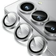thumbnail image 1 of Elehold for Samsung Galaxy Z Fold 5 Camera Lens Protector, Ultra Thin Scratch Resistant 9H Tempered Glass with Aluminum Metal Circle Camera Screen Protector Cover Accessories,Silver, 1 of 4