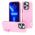 thumbnail image 1 of Elehold Slim Case for iPhone 14 Pro Max Clear Anti-Yellowing with Hidden Bracket Kickstand Heavy Duty Compatible with MagSafe Full Body Protective Shockproof Case For iPhone 14 Pro Max,Pink, 1 of 7