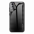thumbnail image 1 of Elehold Slim Hybrid Tempered Gradient Glass Case for Samsung Galaxy S22 6.1 inch Soft TPU Bumper Phone Case Slim Cover,Black, 1 of 8