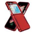 thumbnail image 1 of Elehold for Samsung Galaxy Z Flip 6 Case with Screen Protector, Shockproof Slim Rugged Hard PC Protective Phone Case Cover for Galaxy Z Flip 6,Red, 1 of 7