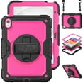 thumbnail image 1 of Elehold iPad Rugged Military Shockproof Case For iPad 11th Generation(A16) 2025 with Screen Protector, Detachable Shoulder Strap Pen Holder Rotating Kickstand Full Body Protection Case,D, 1 of 8