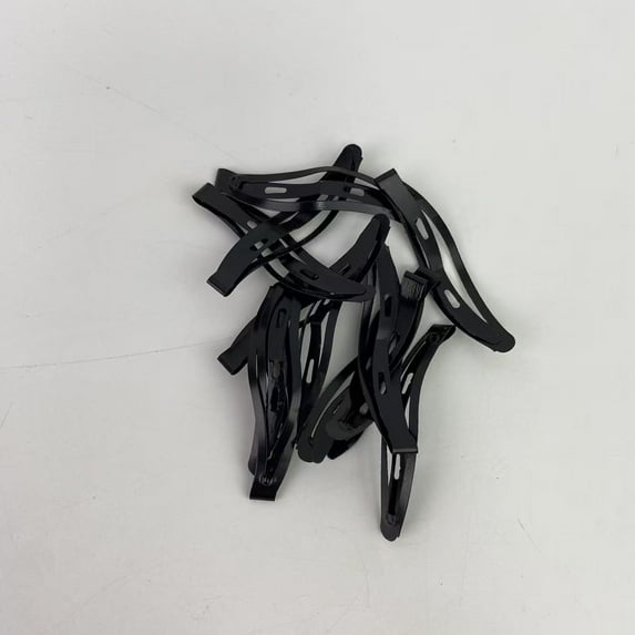 Eleilians Barrettes,12 Pieces 2 Inch Black Metal Snap Hair Clips Non-slip Hair Barrettes Hair
