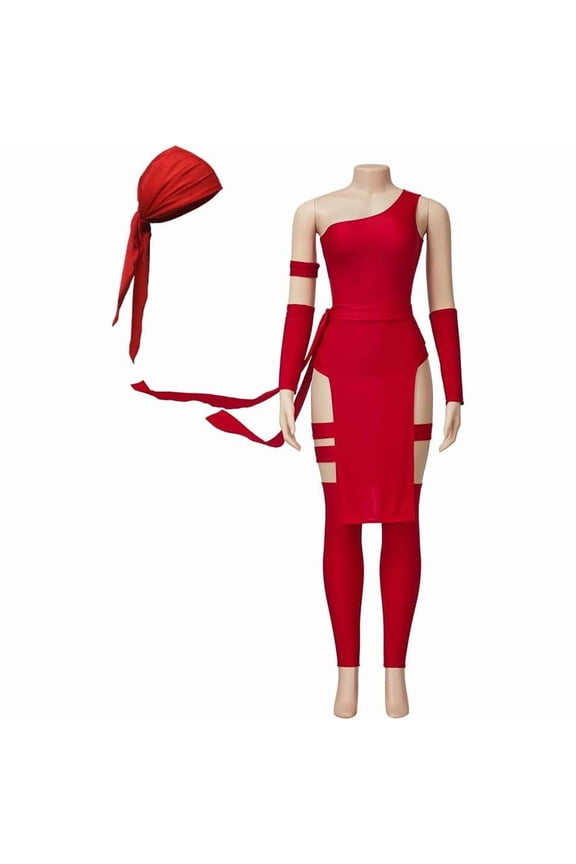 Elektra Natchios Style Womens Red Battle Suit Outfit Set