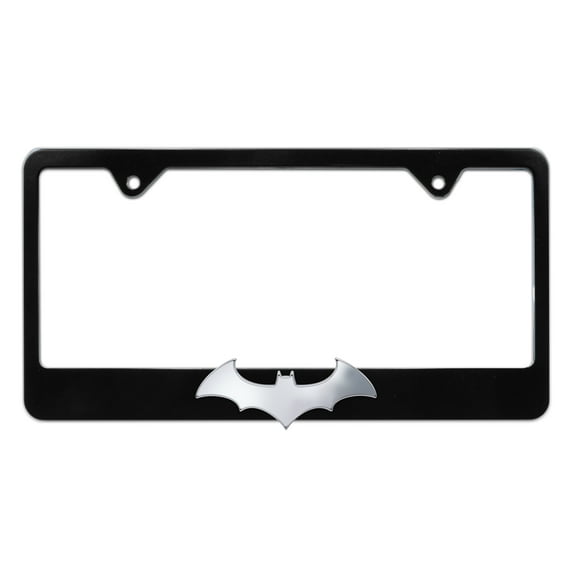 Elektroplate Officially Licensed DC Comics Batman Black (Chrome bat) Metal Standard Size Superhero Premium 3D License Plate Frame for Cars/SUVs/Trucks Weather-Proof Automotive Accessory