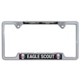 thumbnail image 1 of Eagle Scouts BSA Shiny Chrome Metal Open Corner License Plate Frame, 1 of 2