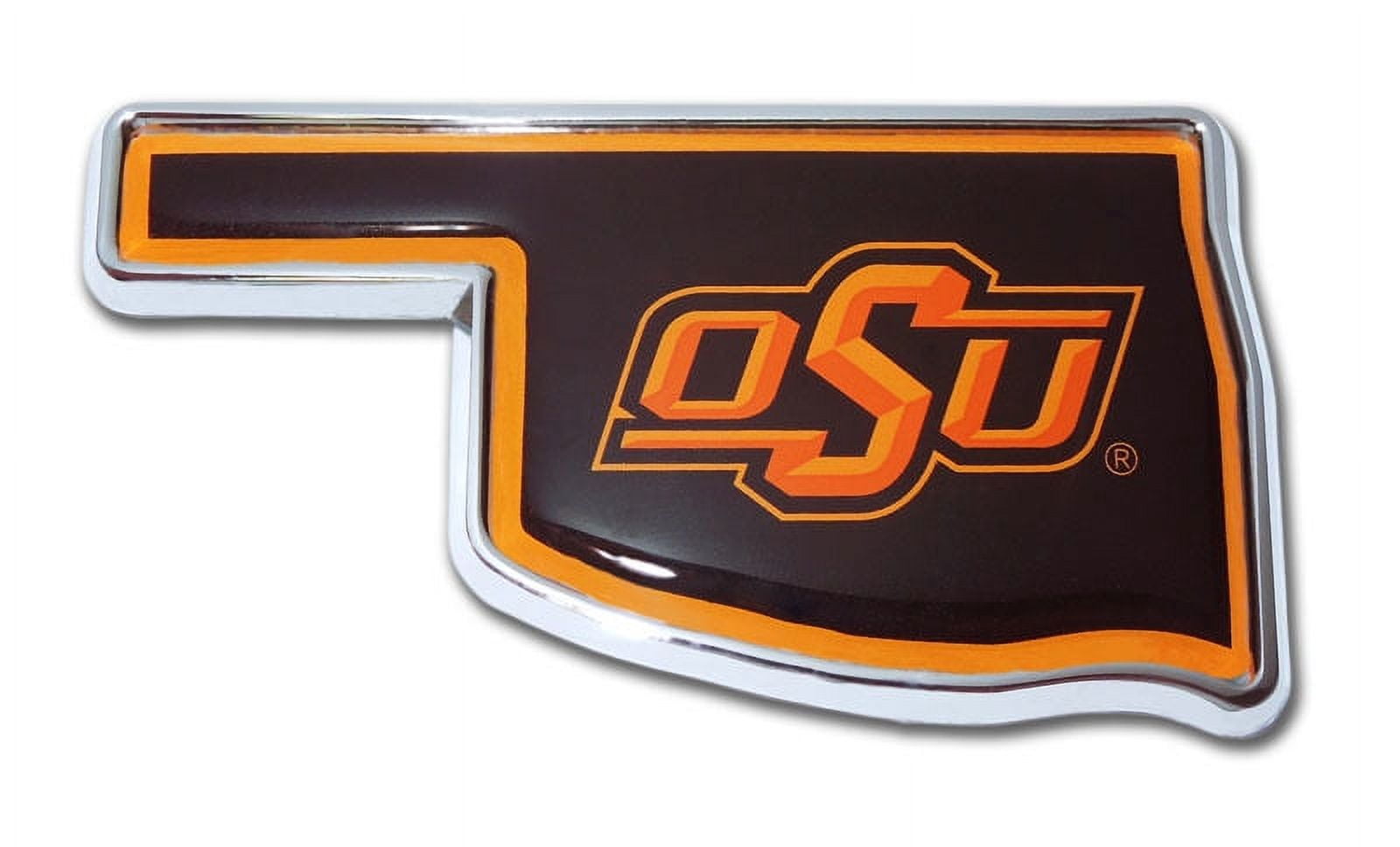 Oklahoma OU Sooners Silver Reflective Decal – Official Licensed Car Sticker, 3.2" X 2.3"