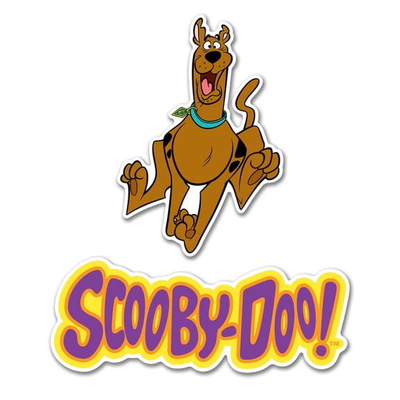 Elektroplate Officially Licensed Scooby-Doo Dynamic Decals, Premium Auto-Grade All Weather Vinyl, Peel-And-Stick, 2 Pack, 3.8 x 2.6 Inches