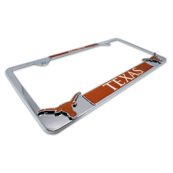 Elektroplate Officially Licensed University of Texas Alumni 3D Silver Metal License Plate Frame