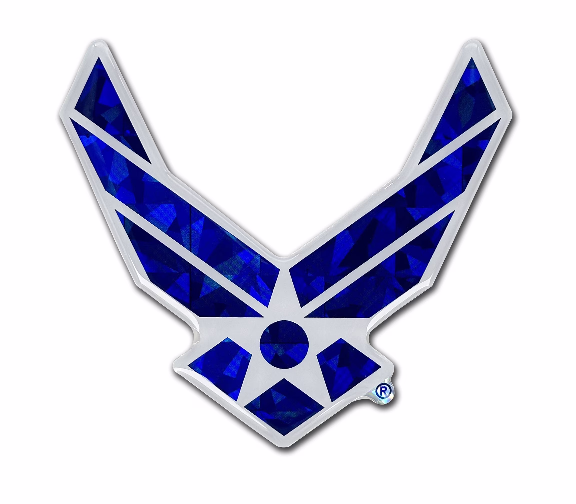 Elektroplate Officially Licensed US Air Force Wings Automotive Reflective Domed Decal (3.25" x 3") Premium 3D All Weather Vinyl Sticker for Car, Water Bottle, Laptop, Phone & More | Made in The USA