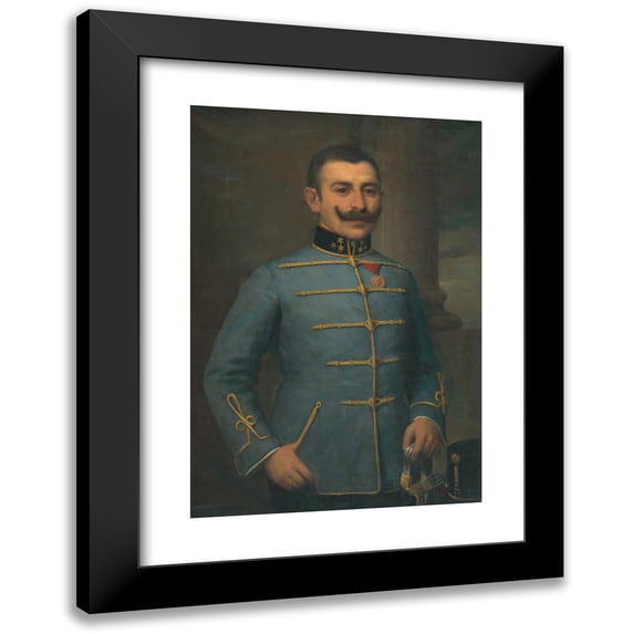 Elemír Halász-Hradil 11x14 Black Modern Framed Museum Art Print Titled - Portrait of Eugen Halmi (1903-1908)