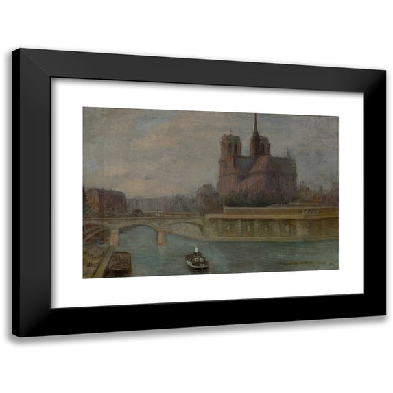 Elemír Halász-Hradil 14x11 Black Modern Framed Museum Art Print Titled - Paris (1903)