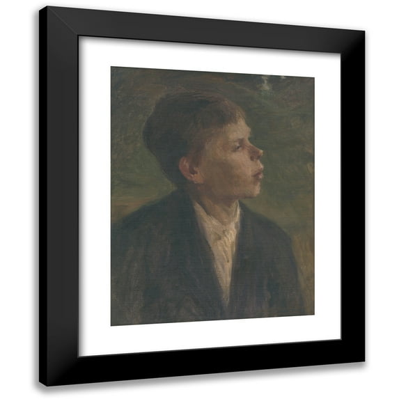 Elemír Halász-Hradil 15x18 Black Modern Framed Museum Art Print Titled - Peasant Boy (1902)