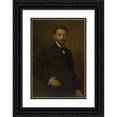 thumbnail image 1 of Elemír Halász-Hradil 18x24 Black Ornate Framed Double Matted Museum Art Print Titled: Portrait of Vojtech Halmi (1904), 1 of 5