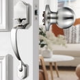 thumbnail image 1 of Elemake Front Door Handle No Lock, Exterior Door Handle Set with Knob, Interior Entry Handleset with Reversible Lever, Brushed Nickel Finish (Upgraded Large Size Adjustable) C106, 1 of 3