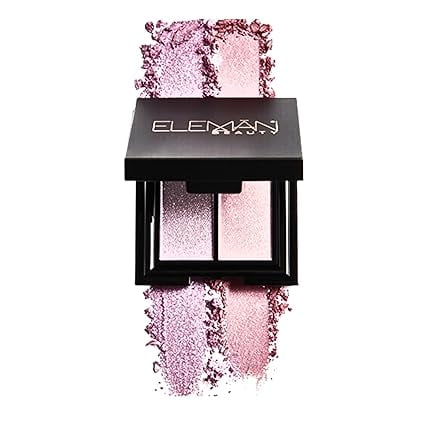 Eleman Beauty Deluxe Duo – Compact, Travel-Friendly Eyeshadow Duo | Rich, Bold Pigments | Wet or Dry Application | Perfect for On-the-Go Touch-Ups & Carry-On (Lilac Skies & Breeze)