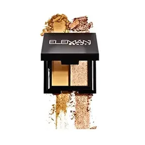 Eleman Beauty Deluxe Duo – Compact, Travel-Friendly Eyeshadow Duo | Rich, Bold Pigments | Wet or Dry Application | Perfect for On-the-Go Touch-Ups & Carry-On (Smoke & Sierra)