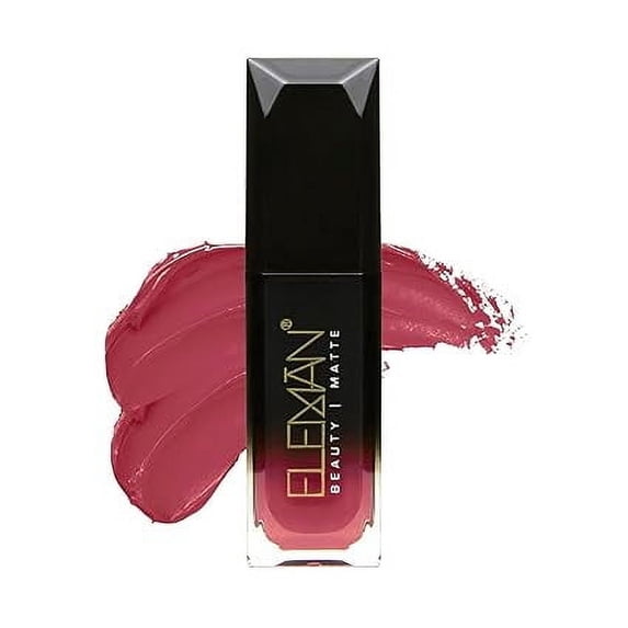 Eleman Beauty Matte Liquid Lipstick – Long-Wearing, Ultra-Pigmented Lip Color with Vitamin E Infusion, Soft-Touch, Feather-Proof, Smudge-Proof, Cruelty-Free Cosmetics, 0.19oz (Miami)