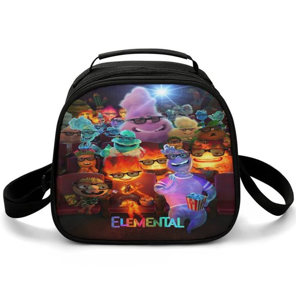 Elemen-ta Lunch Bag Small Lunch Box Shoulder Strap Reusable Food Tote Bag for Snacks Drinks