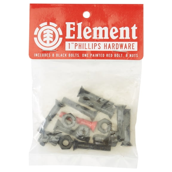 Element 1 inch Phillips Skateboard Moounting Hardware, Black