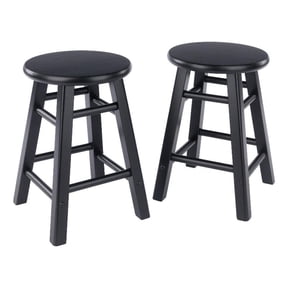 Element 2-Pc Dining Stool Set Black Finish